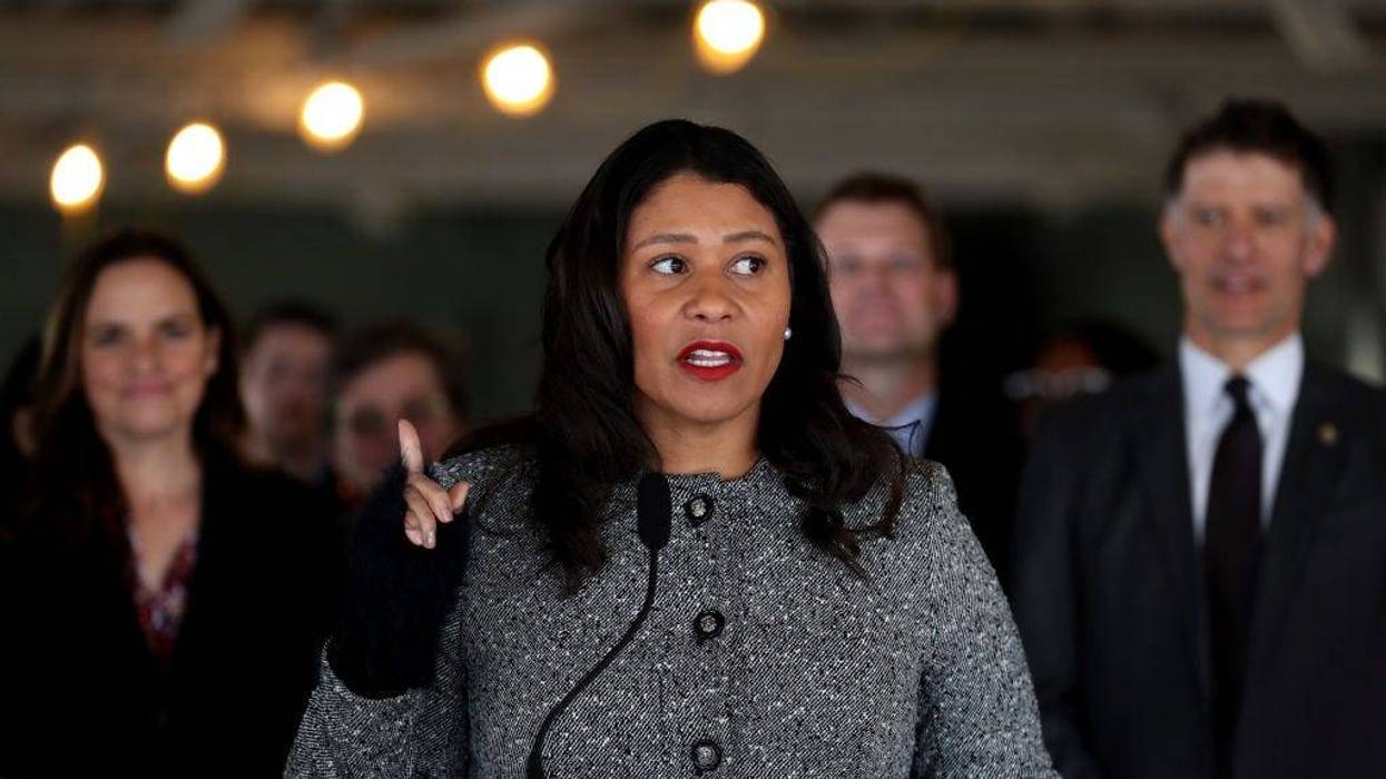 San Francisco Mayor London Breed speaks during a news conference at the future site of a Transitional Age Youth Navigation Center on January 15, 2020 in San Francisco, California