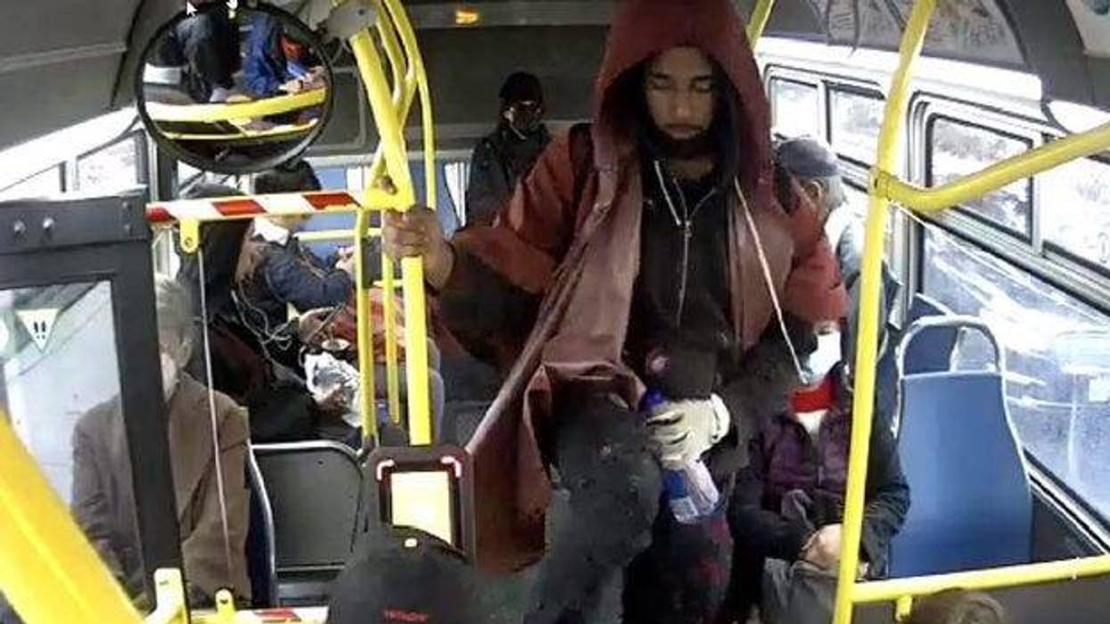 San Francisco police have released surveillance footage of a man who kicked an elderly woman on a Muni bus earlier this month.