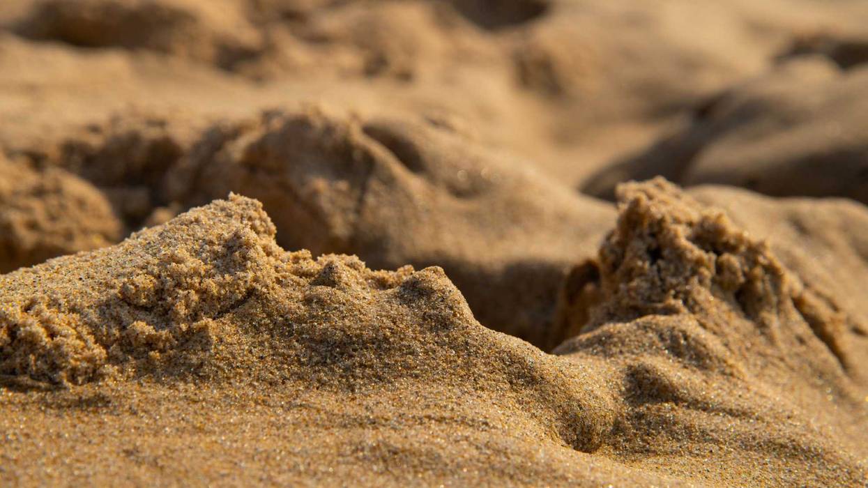 Sand close-up stock photo.