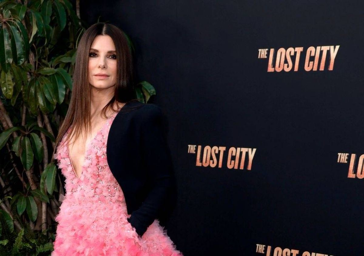 Sandra Bullock attends the Los Angeles premiere of Paramount Pictures' "The Lost City" at Regency Village Theatre on March 21, 2022 in Los Angeles, California