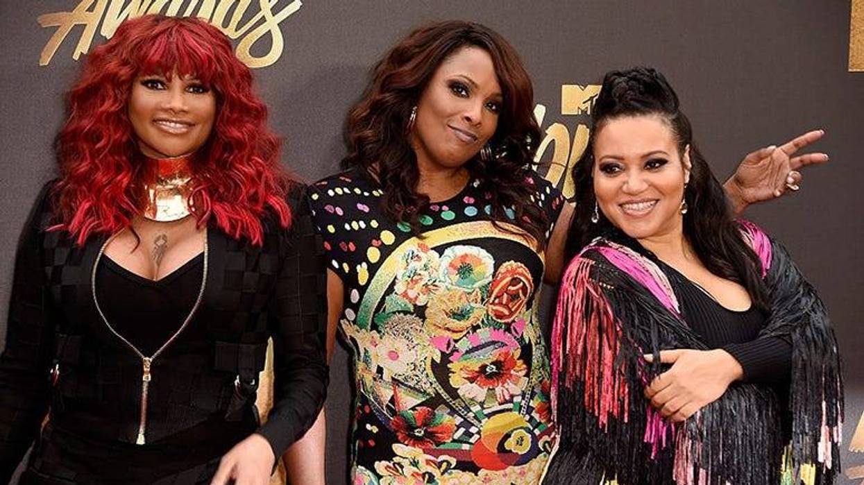Sandra 'Pepa' Denton, DJ Spinderella and Cheryl 'Salt' James of Salt-N-Pepa