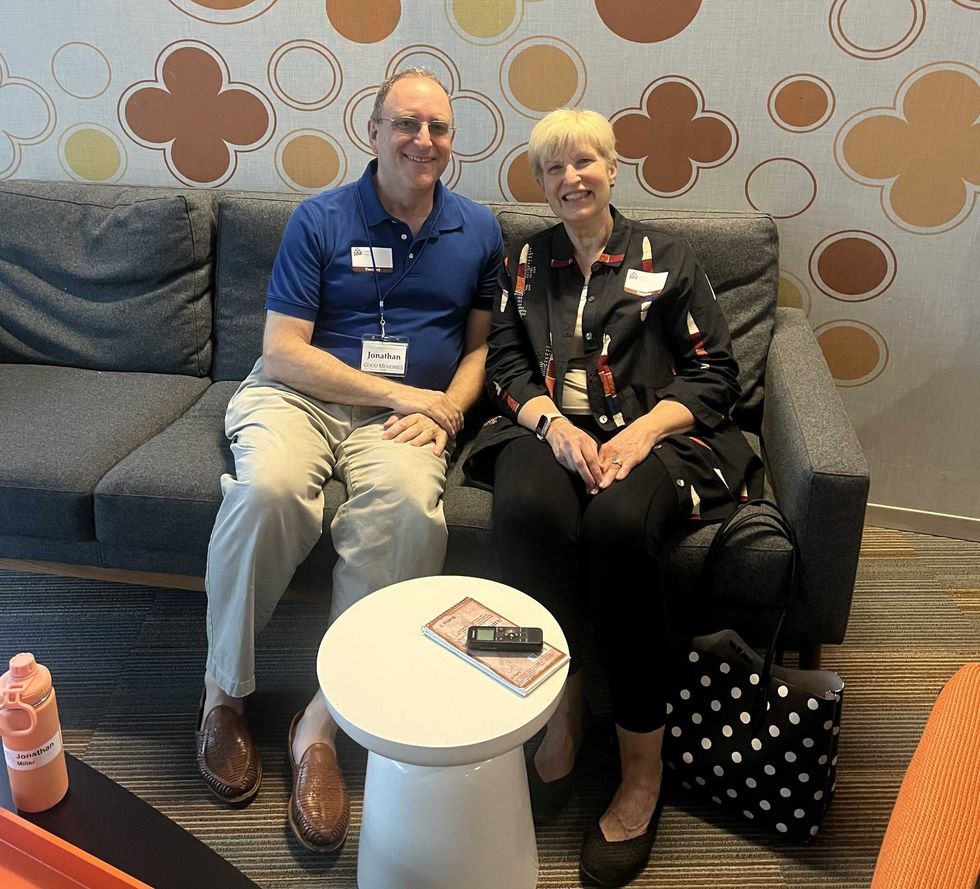 Sandy Siegel Miller, right, and her husband Jonathan.