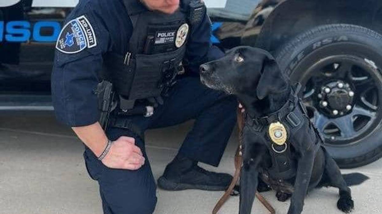 Sansom Park Police Officer Nathan Hagin and K9 Officer Lieutenant Dan