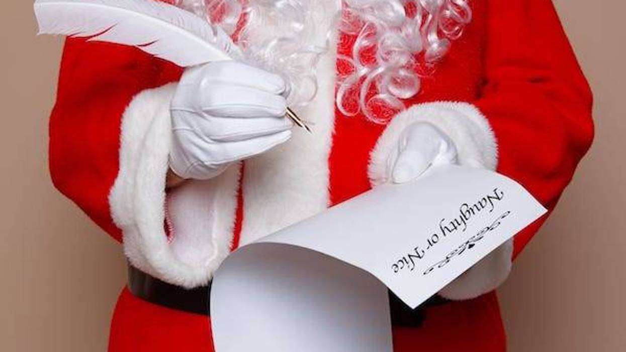 Santa checking his list