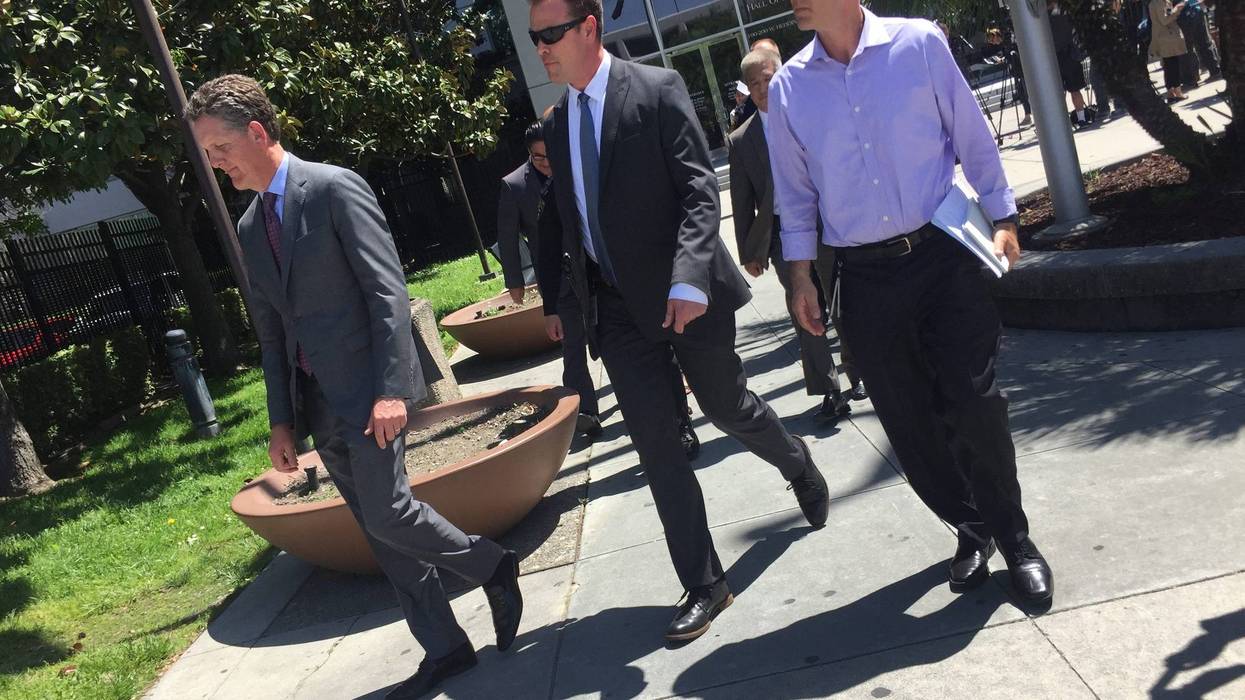 Santa Clara Chief Assistant District Attorney Jay Boyarsky is on the left.