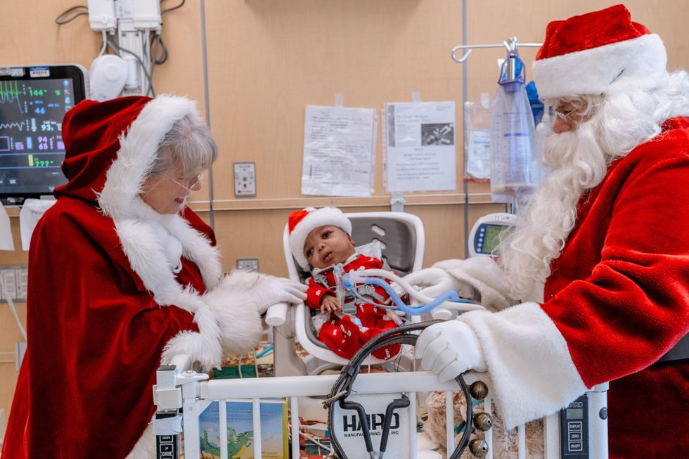 Santa, Mrs. Claus visit NICU babies at Children