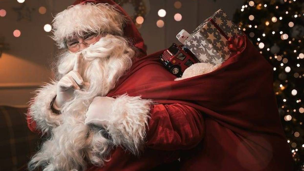 Santa, Whisper, Shh, Finger on Lips