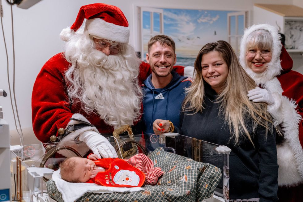 Santa with babies