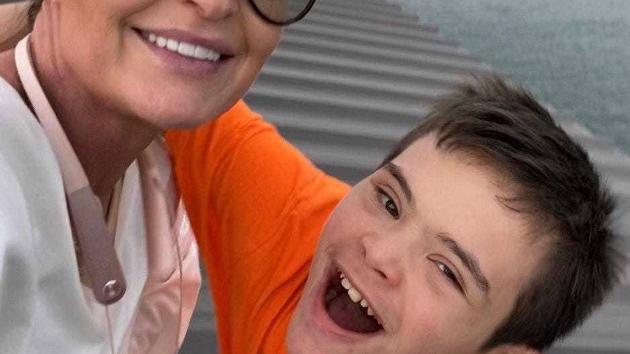 Sarah Palin and her son Trig, in a photo she tweeted in Sept. 2020.
