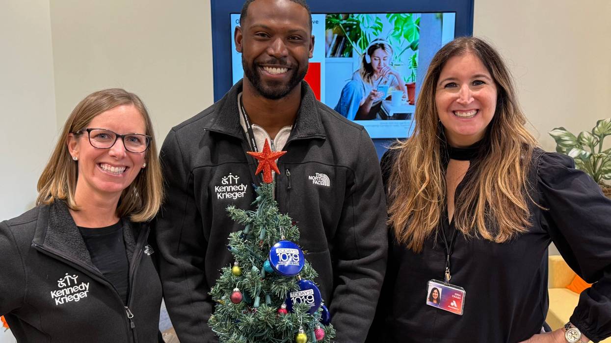 Sarah Ryan, Assistant VP of Engagement, Darryl Williams, Donor Relations Specialist, Kennedy Krieger Institute with Gina Crash