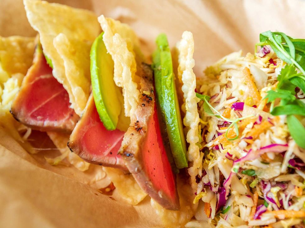 Sashimi Tuna Tacos