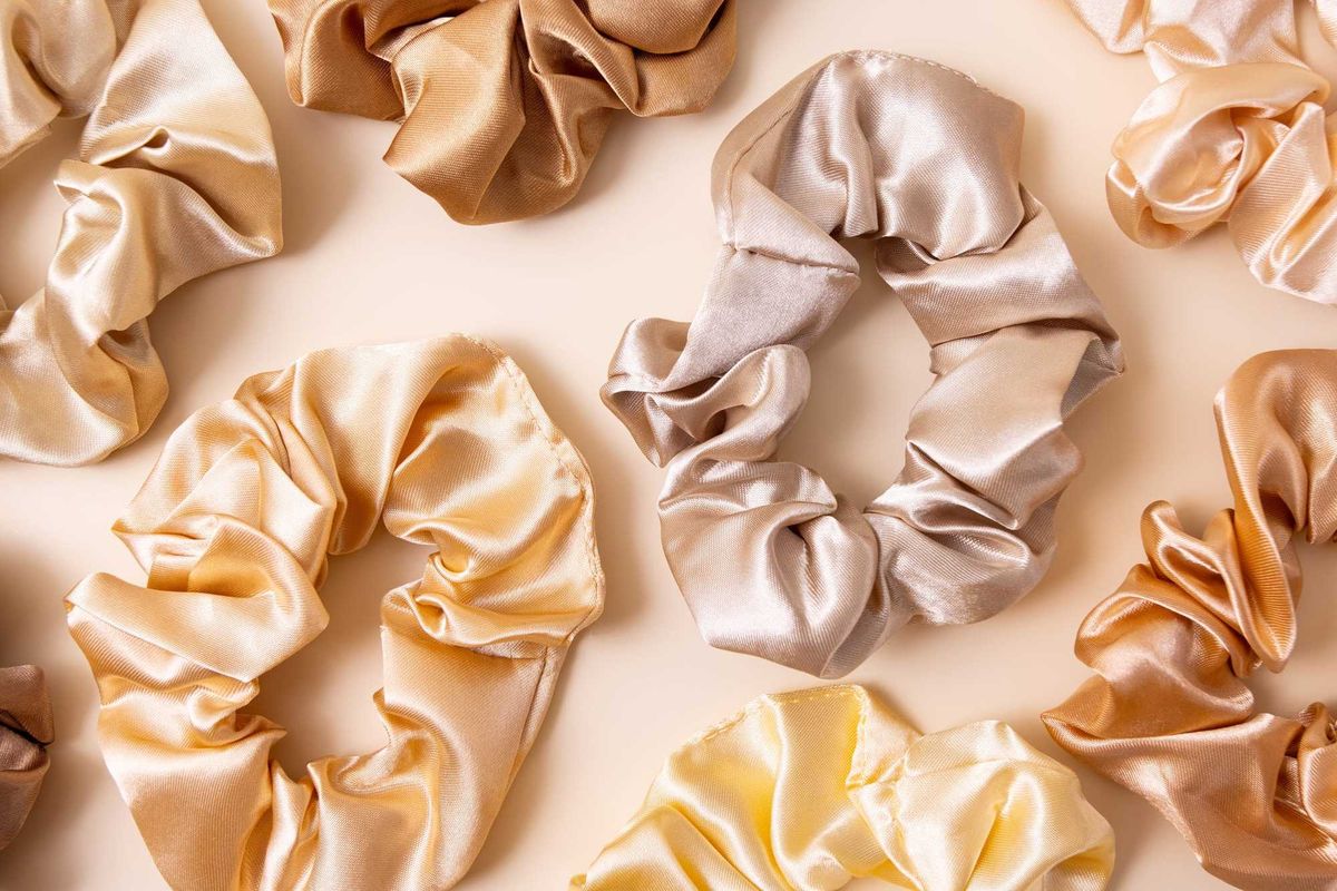 Satin scrunchies.