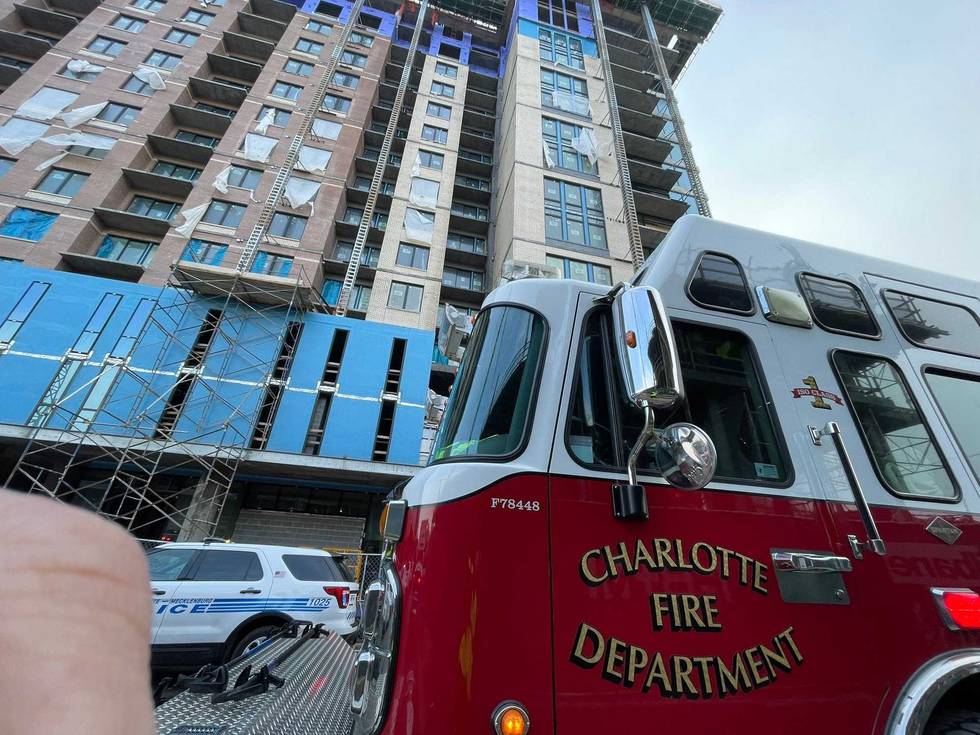 scaffolding collapse - Charlotte Fire Department)