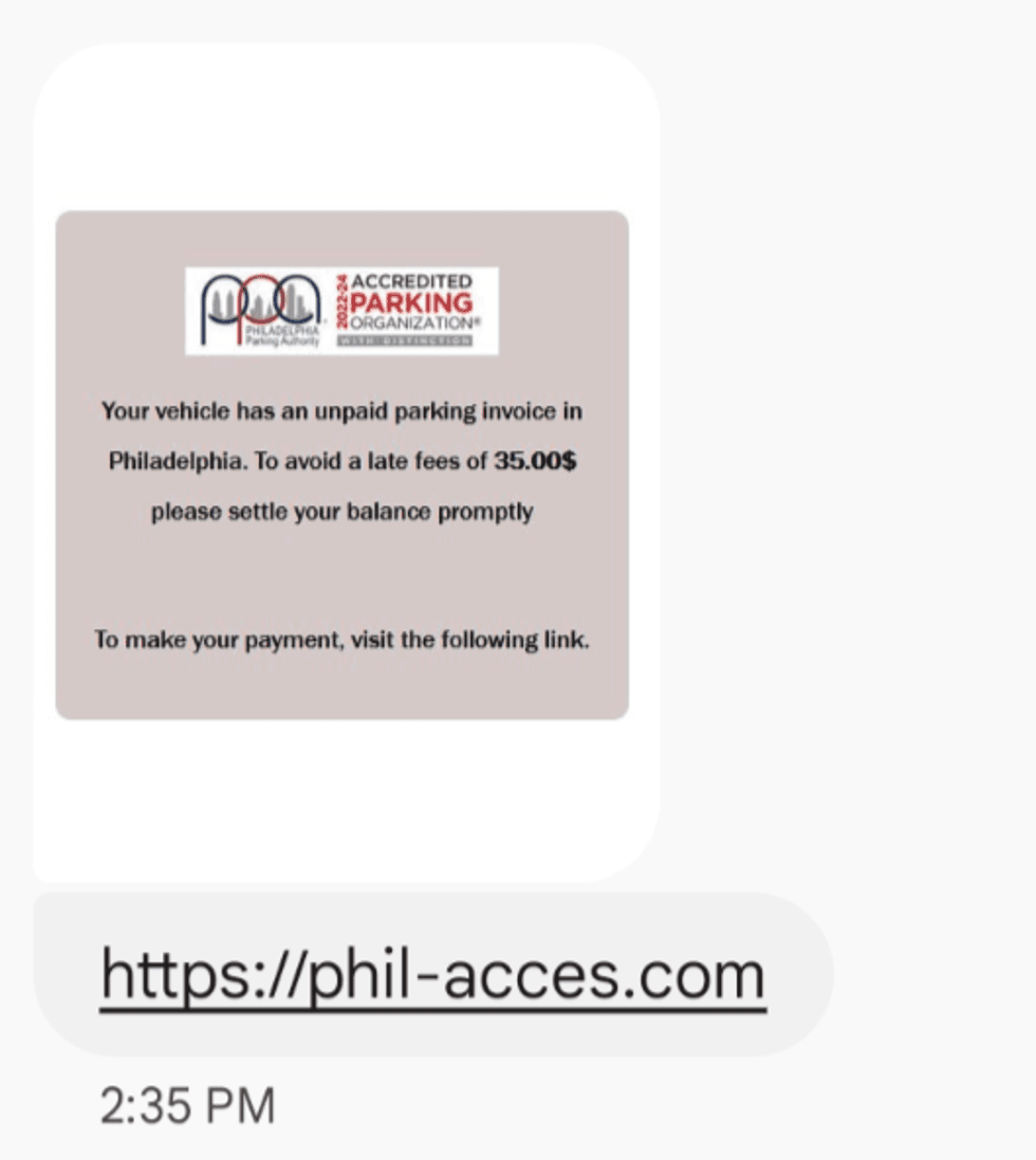 Scam text