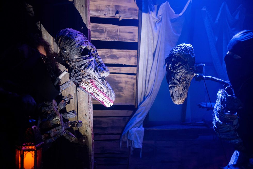 Scene from puppet show "Advantages of the removal of the sick"