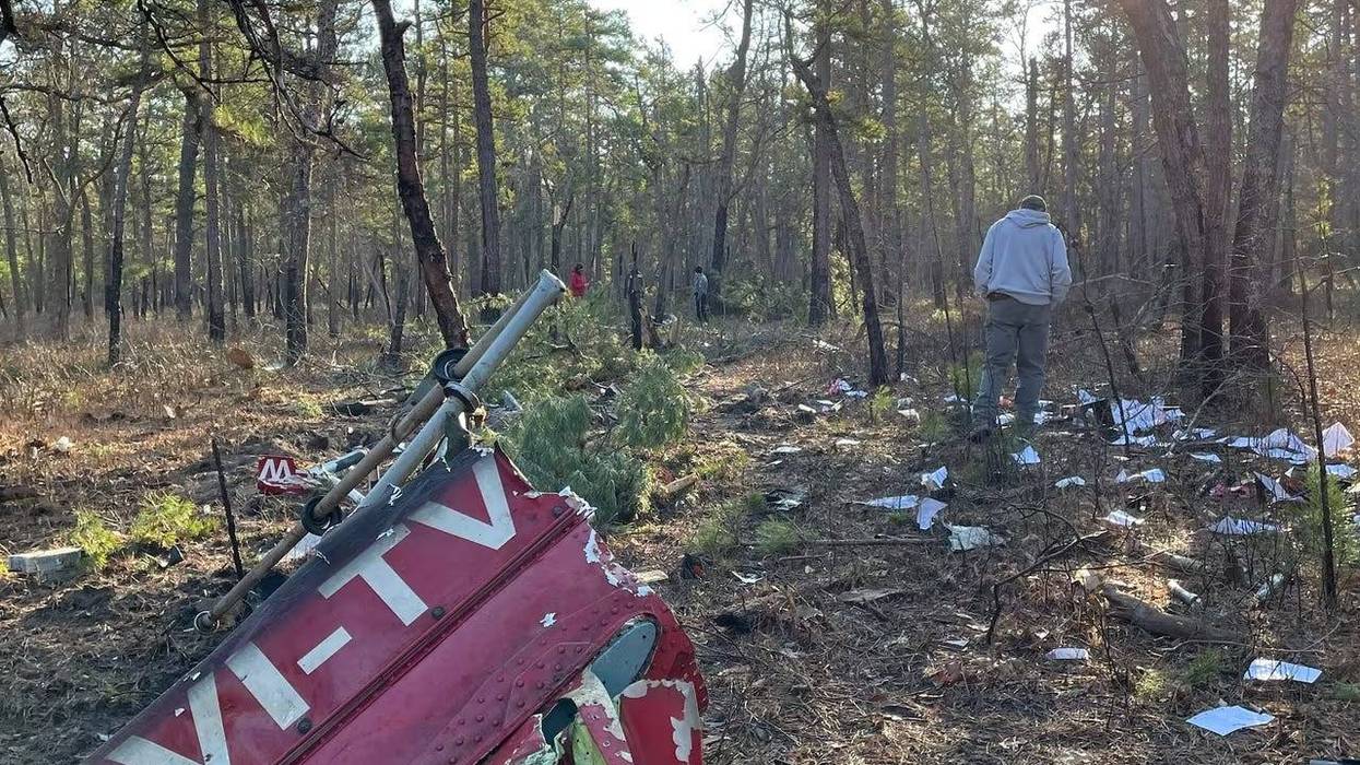 Scene from the crash site of the 6ABC chopper