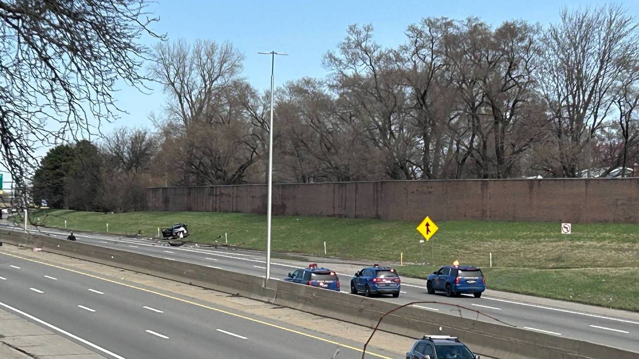 Scene of a crash along eastbound I-94.