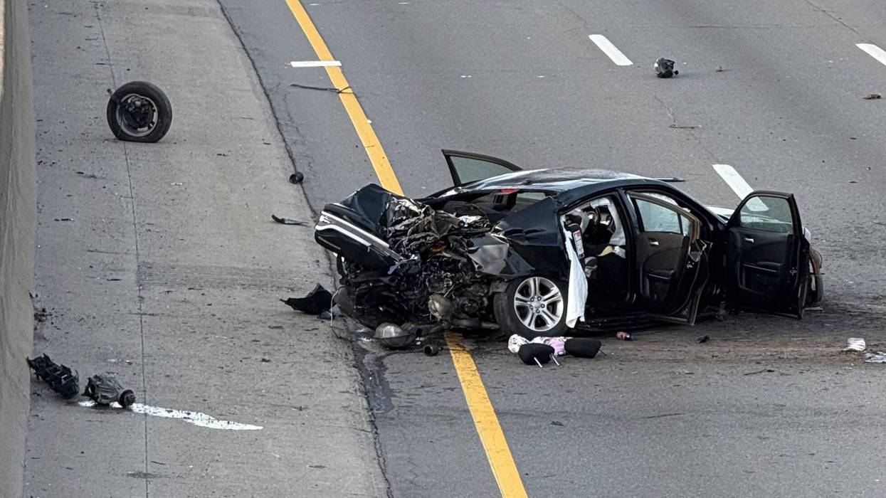 Scene of a crash on I-94 Monday morning