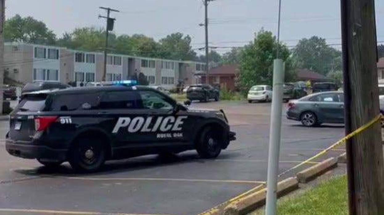 scene of a shooting in Royal Oak