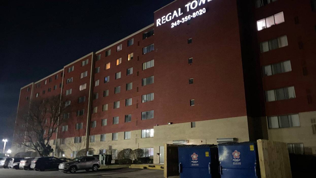 Scene of an apartment fire in Southfield, early in the morning of April 9.