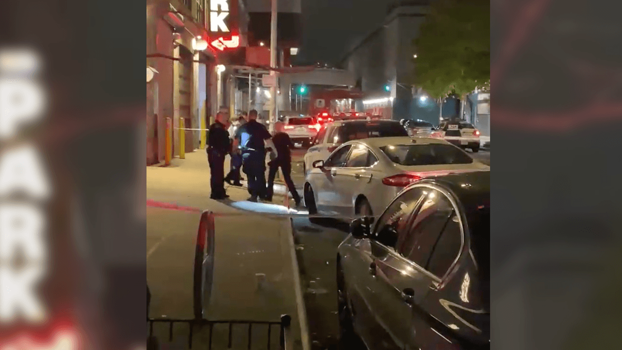Scene of Chelsea shooting where one man is dead and two other people wounded.