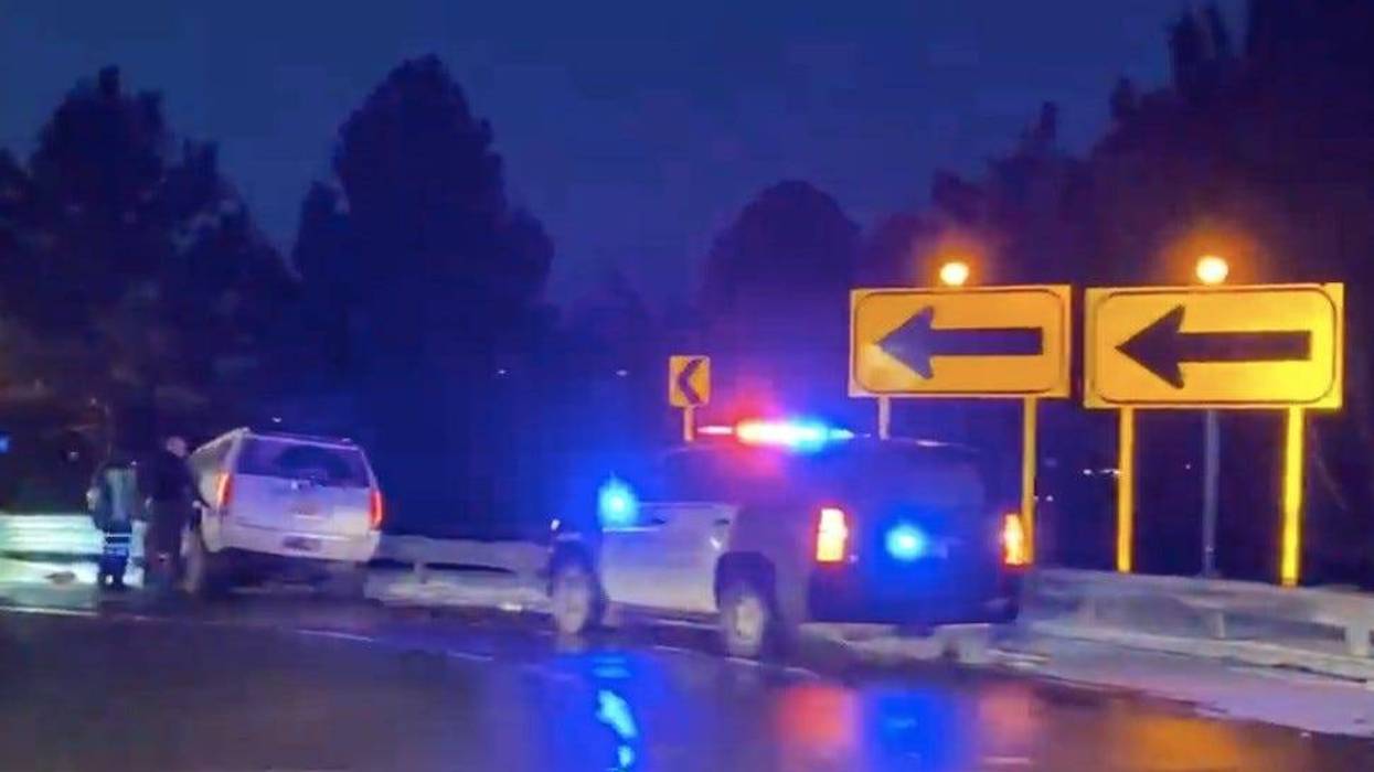 Scene of the crashed Escalade