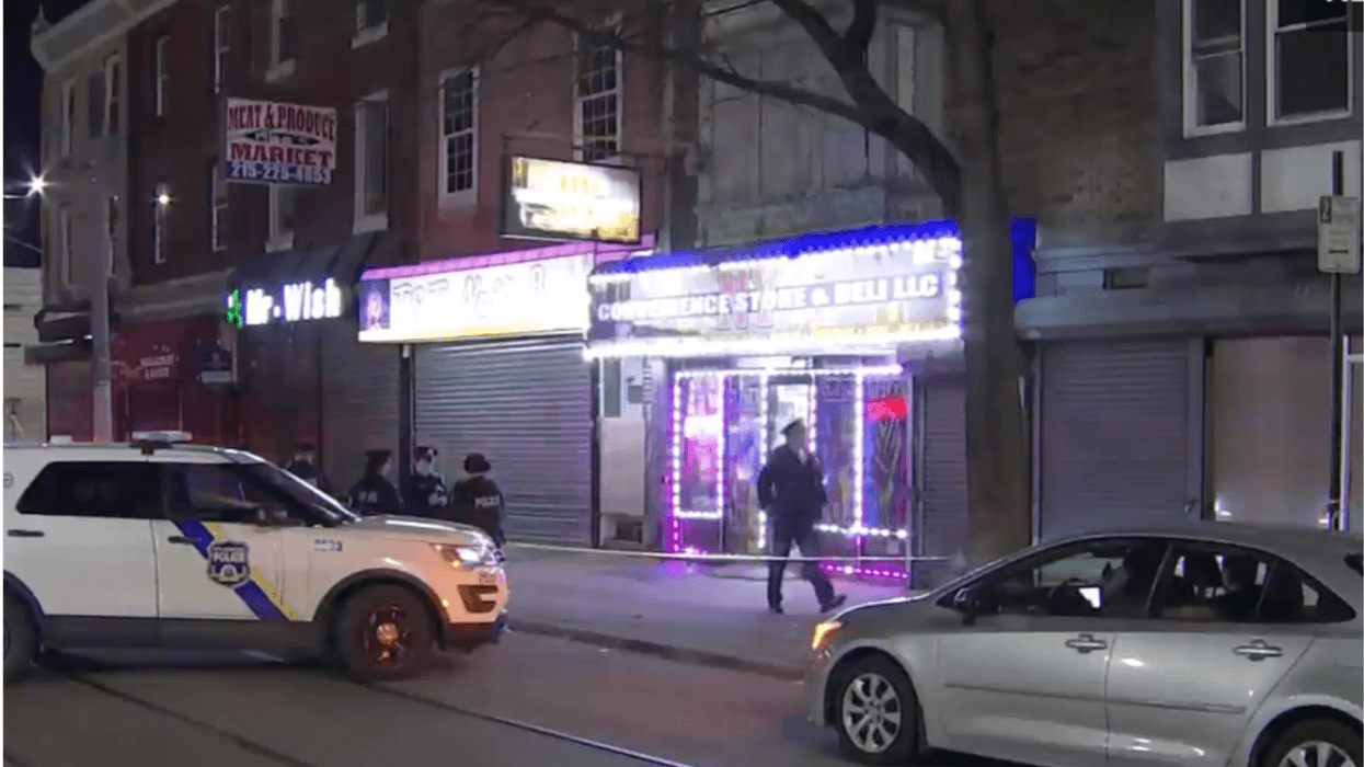 Scene outside North Philly convenience store where two men were shot
