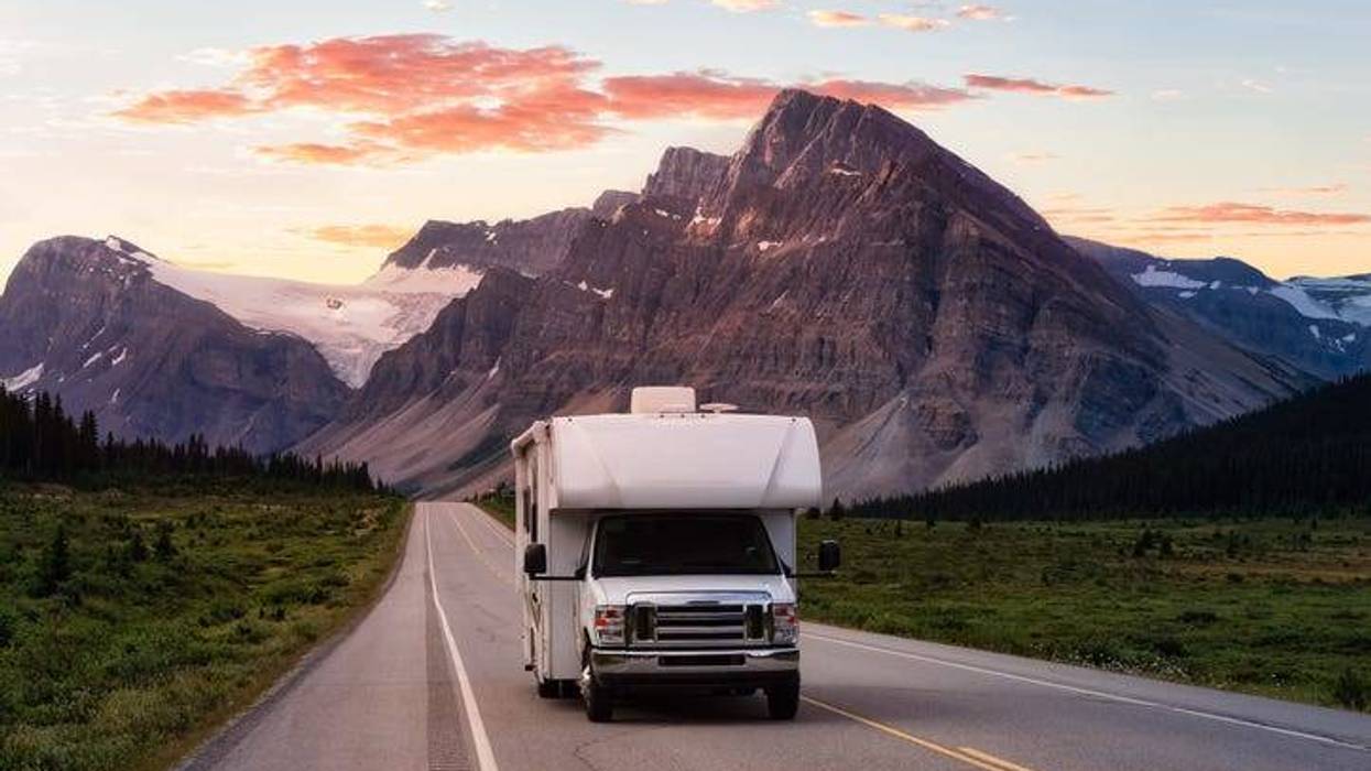 Scenic road in the Canadian Rockies