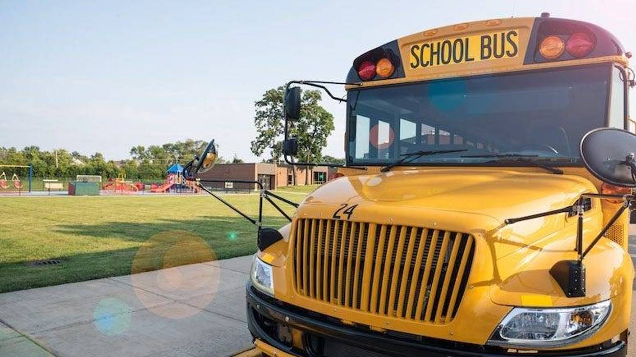 School Bus, Parked, Playground