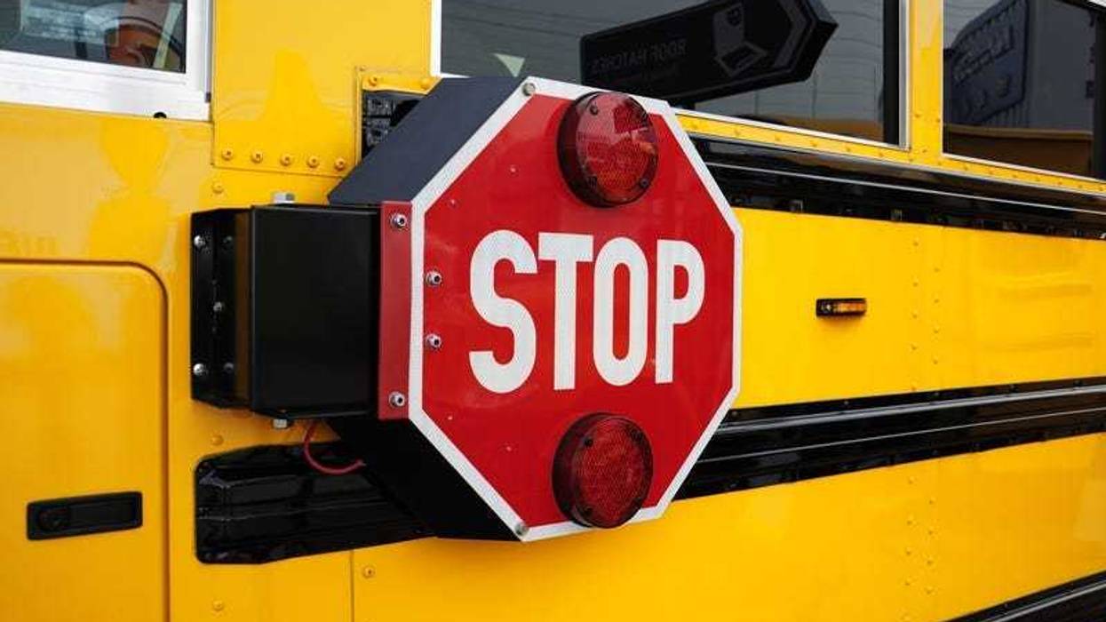 School bus stop sign.