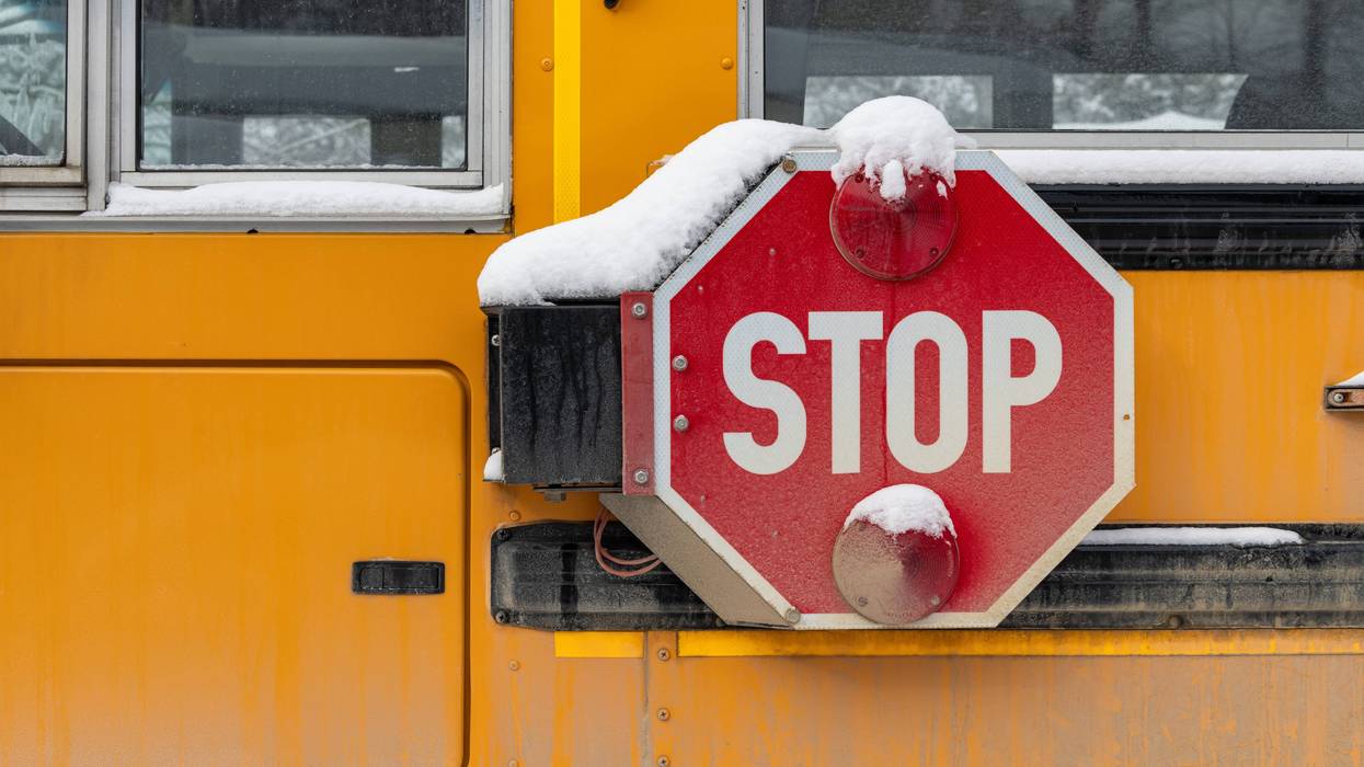School bus winter