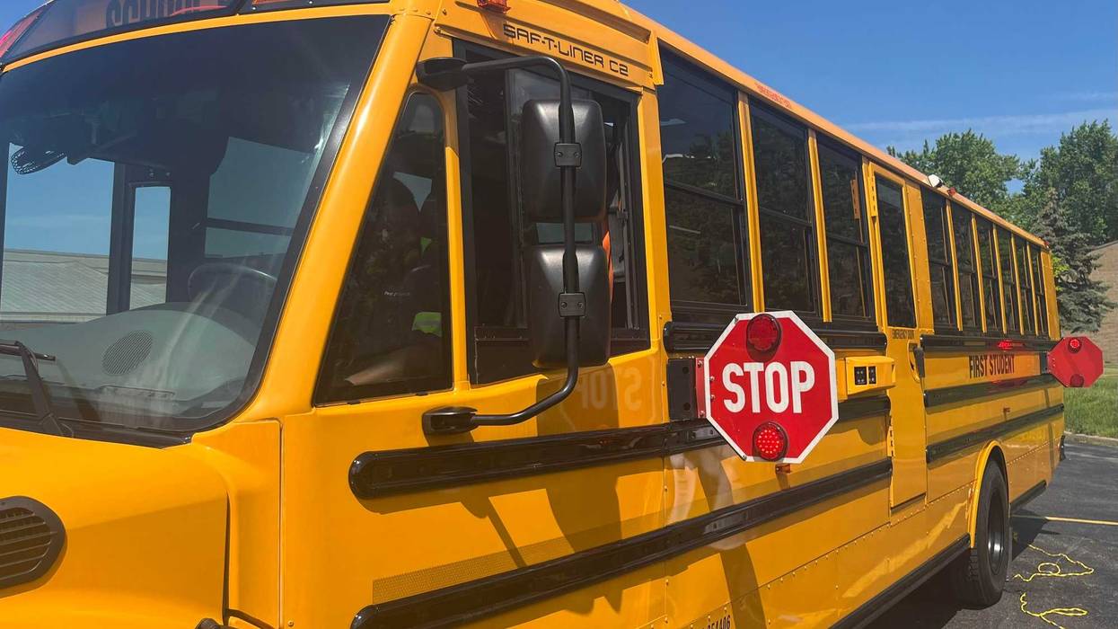 School bus with cameras