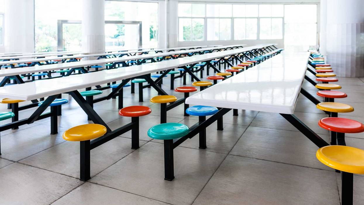 School cafeteria.