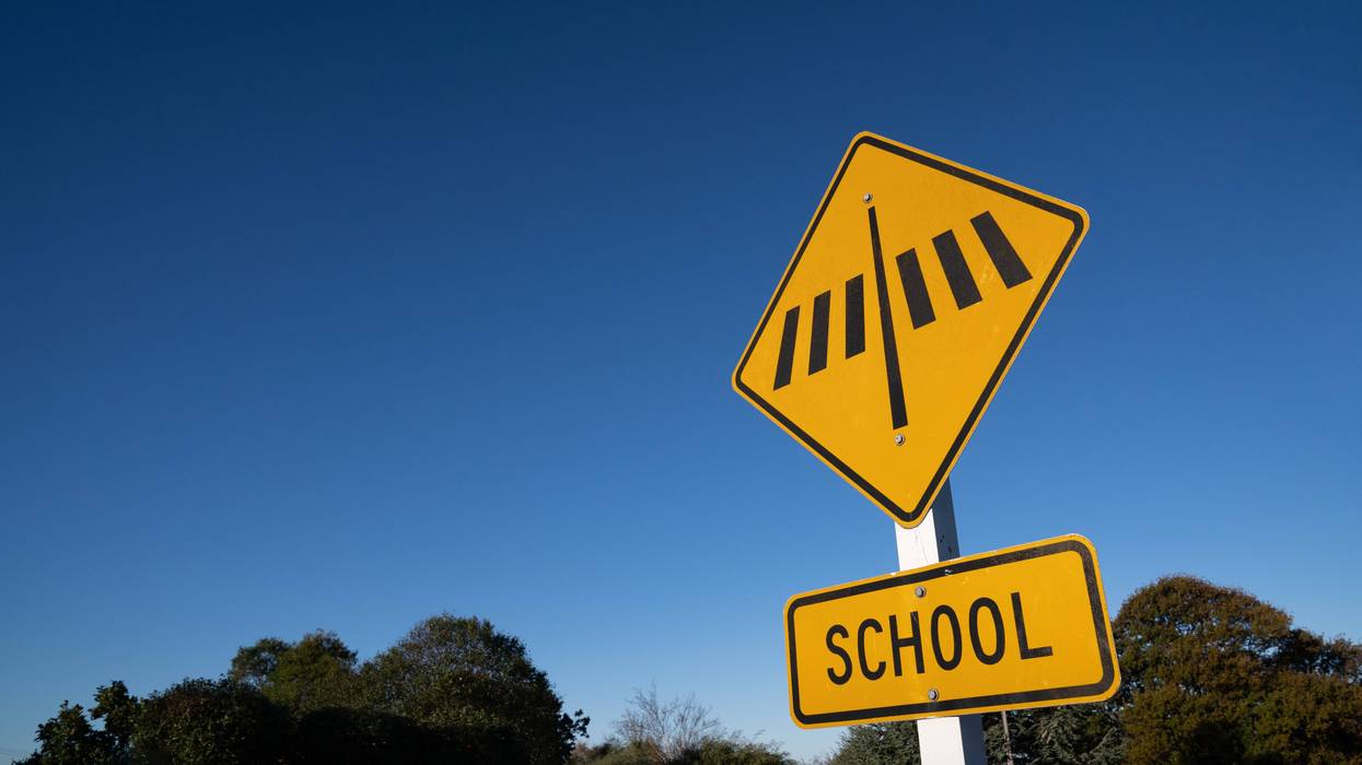 school crosswalk sign