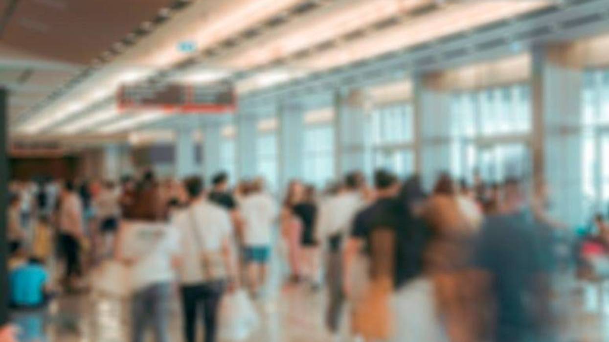 School, Hallway, Students, Blurry