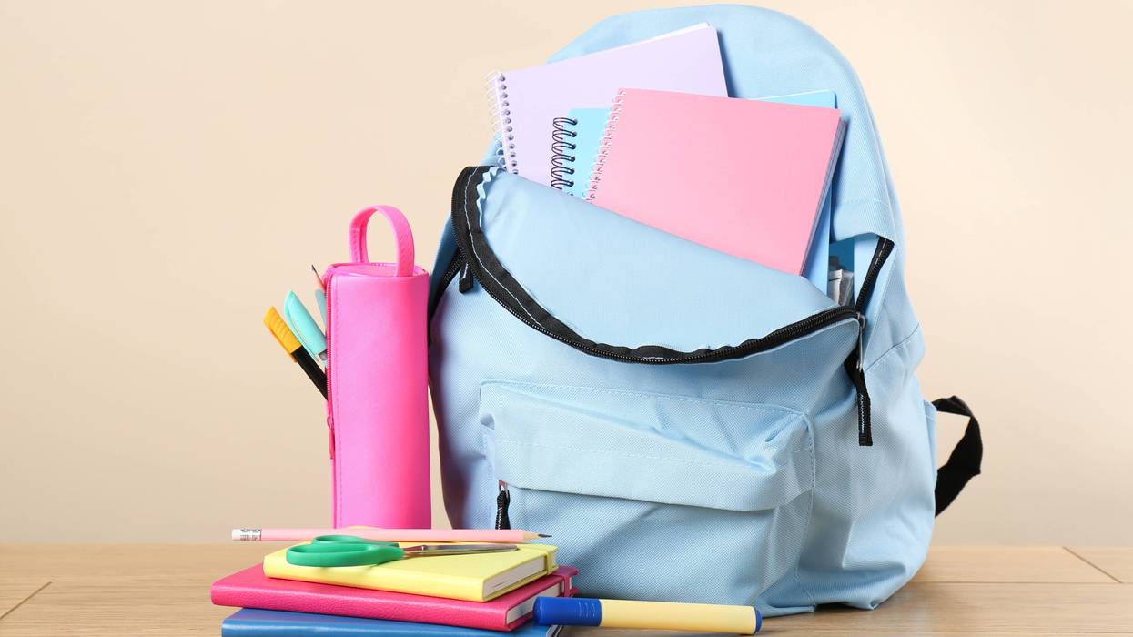 School supplies and backpack