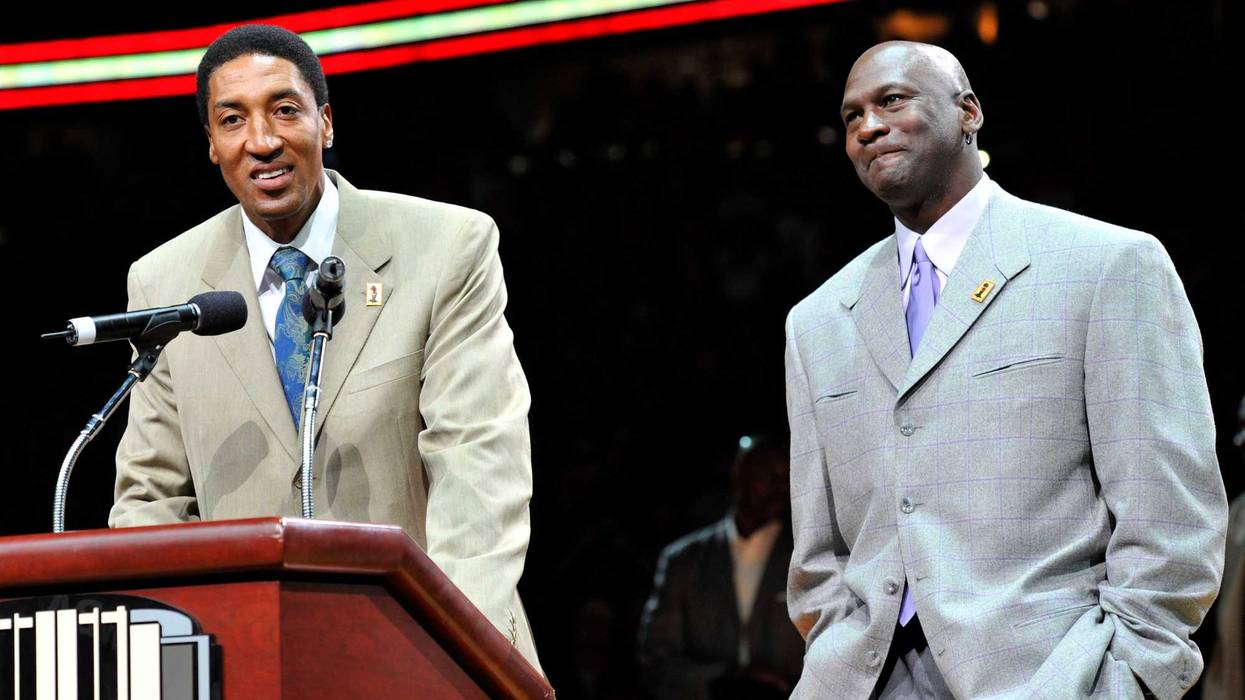 Scottie Pippen and Michael Jordan