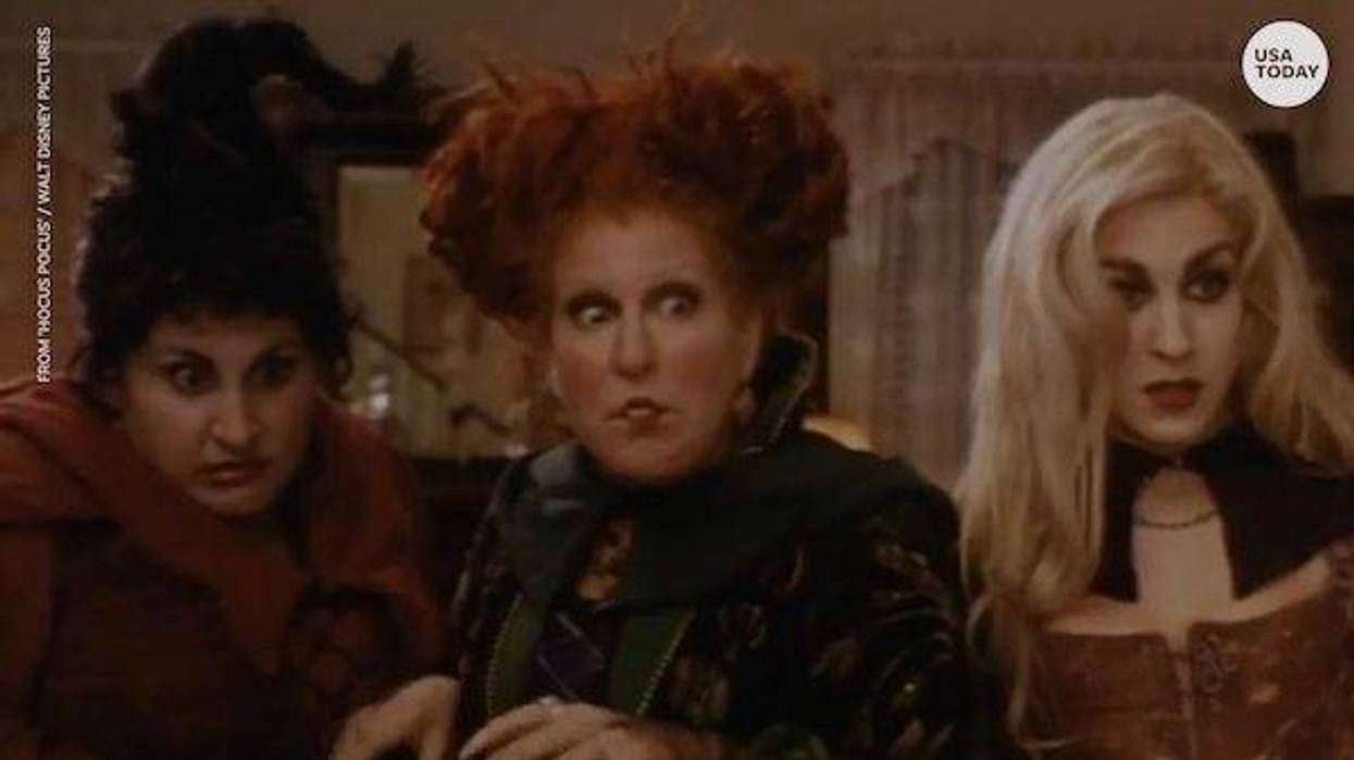 Screen grab of the 1993 Halloween movie 'Hocus Pocus'