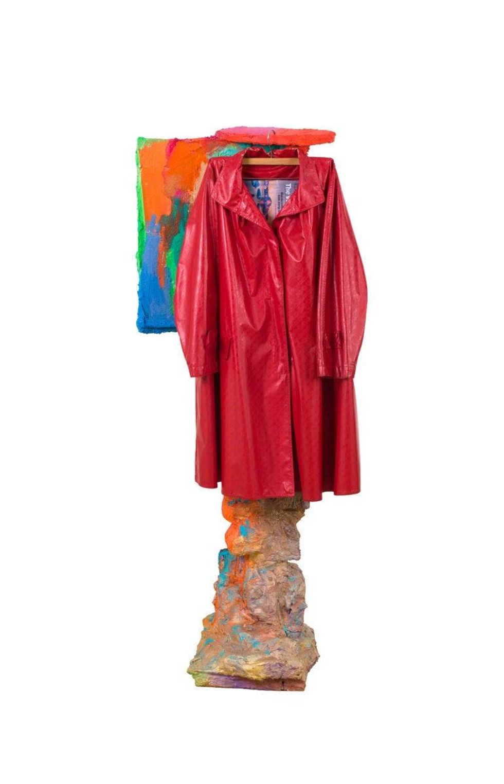 Sculpture with Raincoat