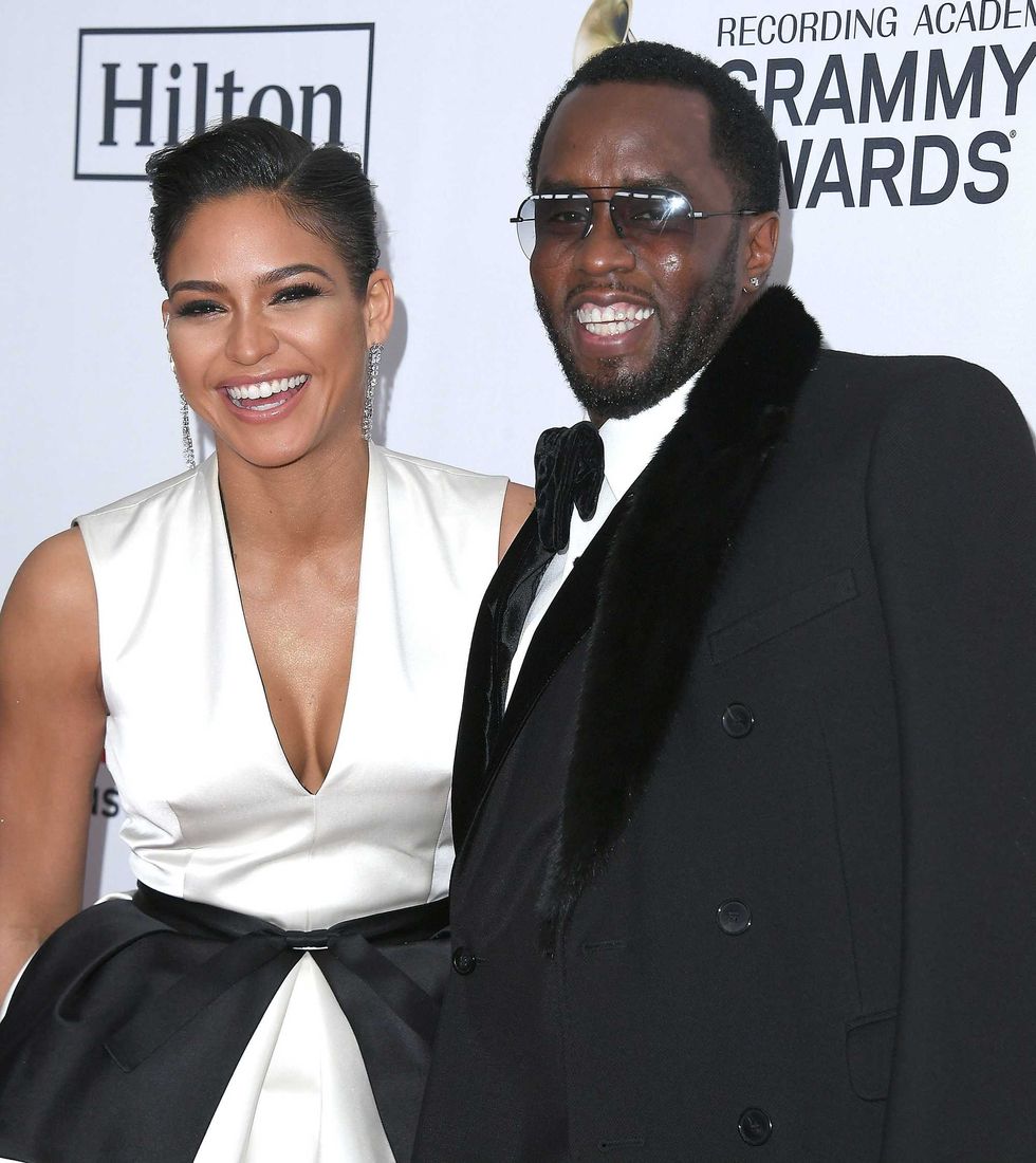Sean "Diddy" Combs, Cassie Ventura at the Clive Davis and Recording Academy Pre-GRAMMY Gala on January 27, 2018 in New York City.
