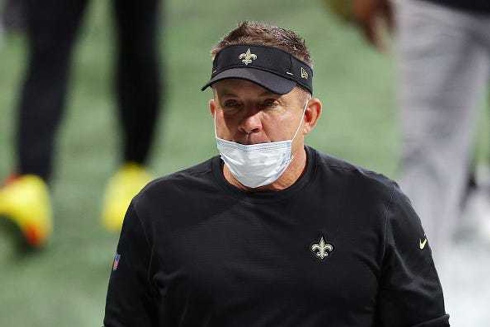 Sean Payton before a Saints game.