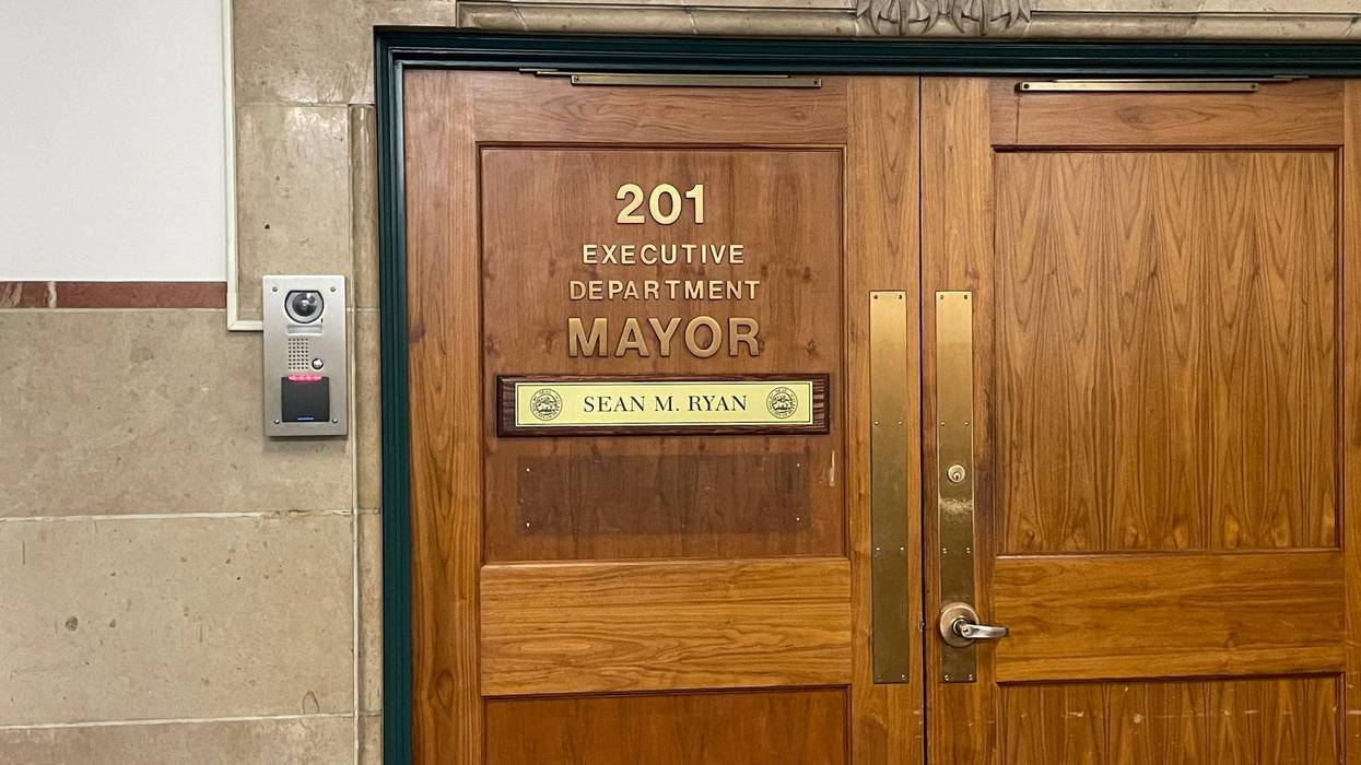 Sean Ryan's office door