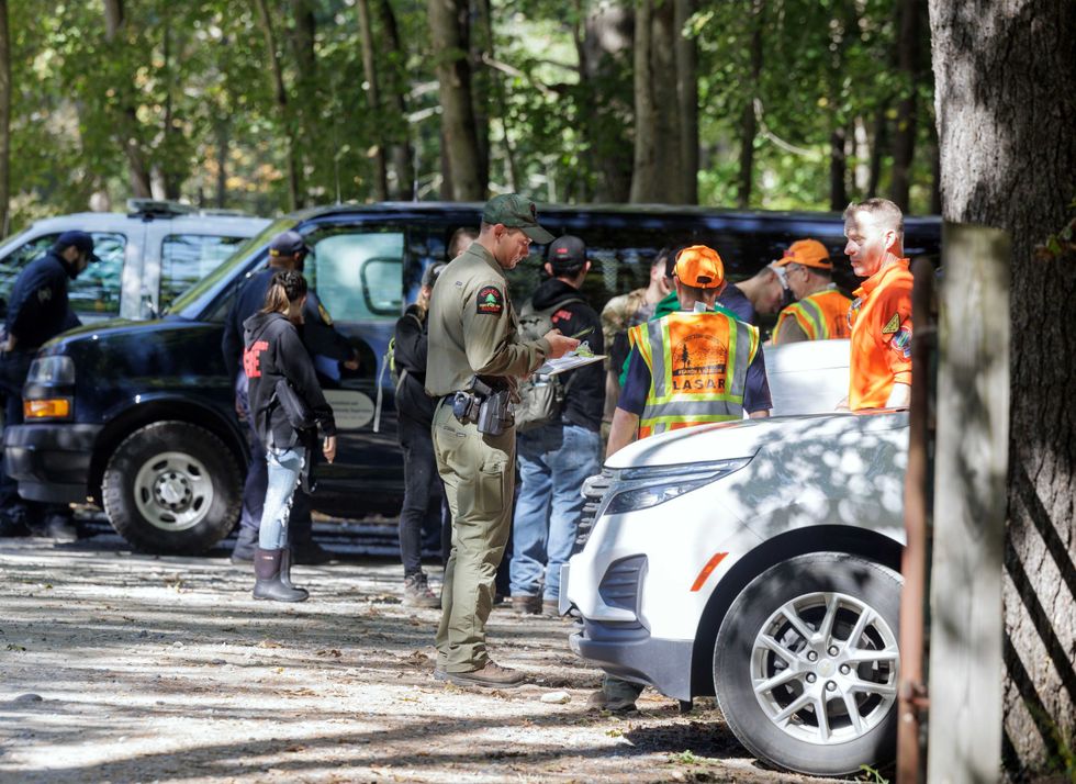 Searchers at Moreau Lake State Park on Oct. 1, 2023