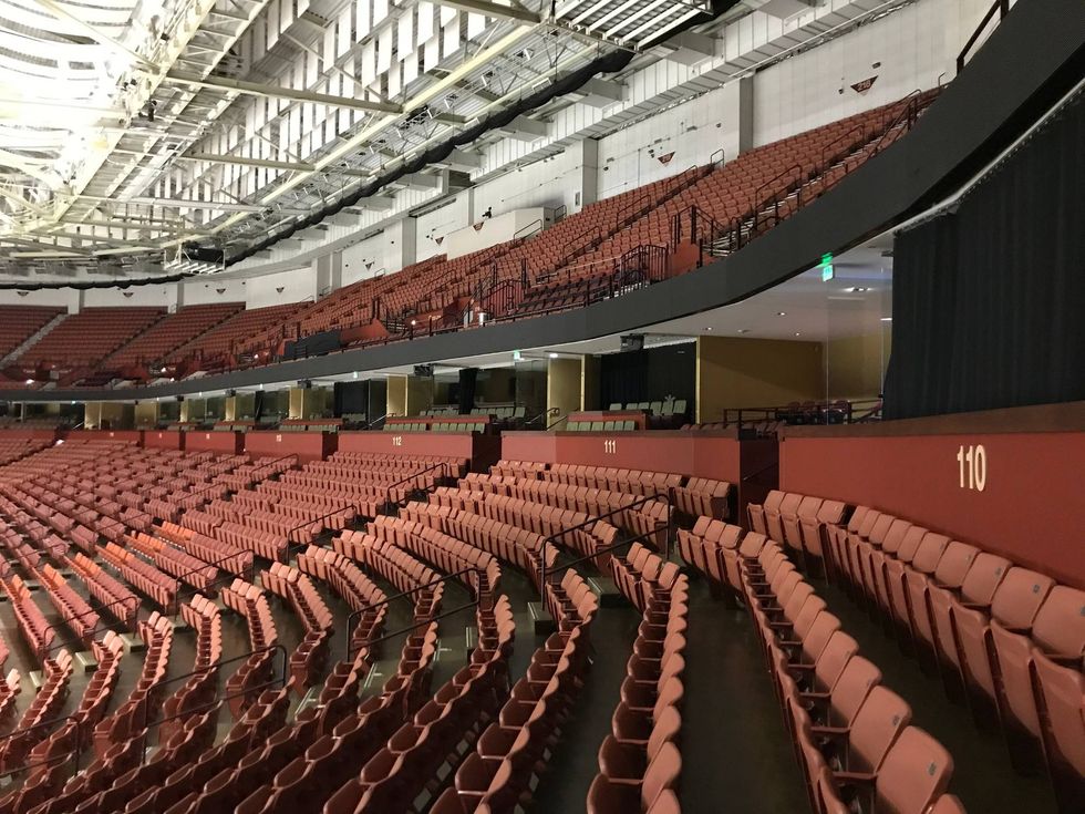 Seats at the Bon Secours Wellness Arena