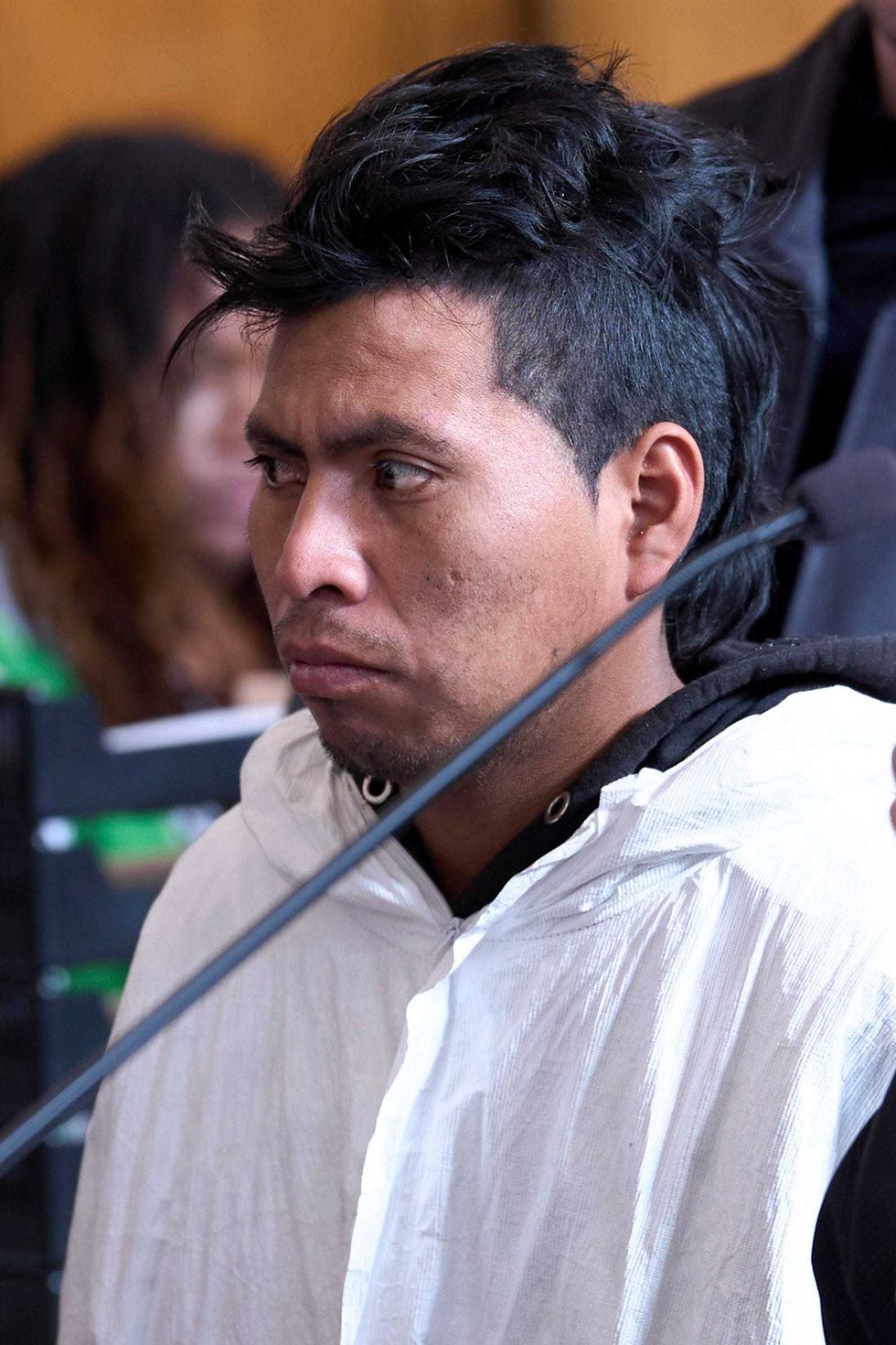 Sebastian Zapeta, accused of setting a woman on fire inside a subway train, appears in court in New York, on Tuesday, Dec. 24, 2024
