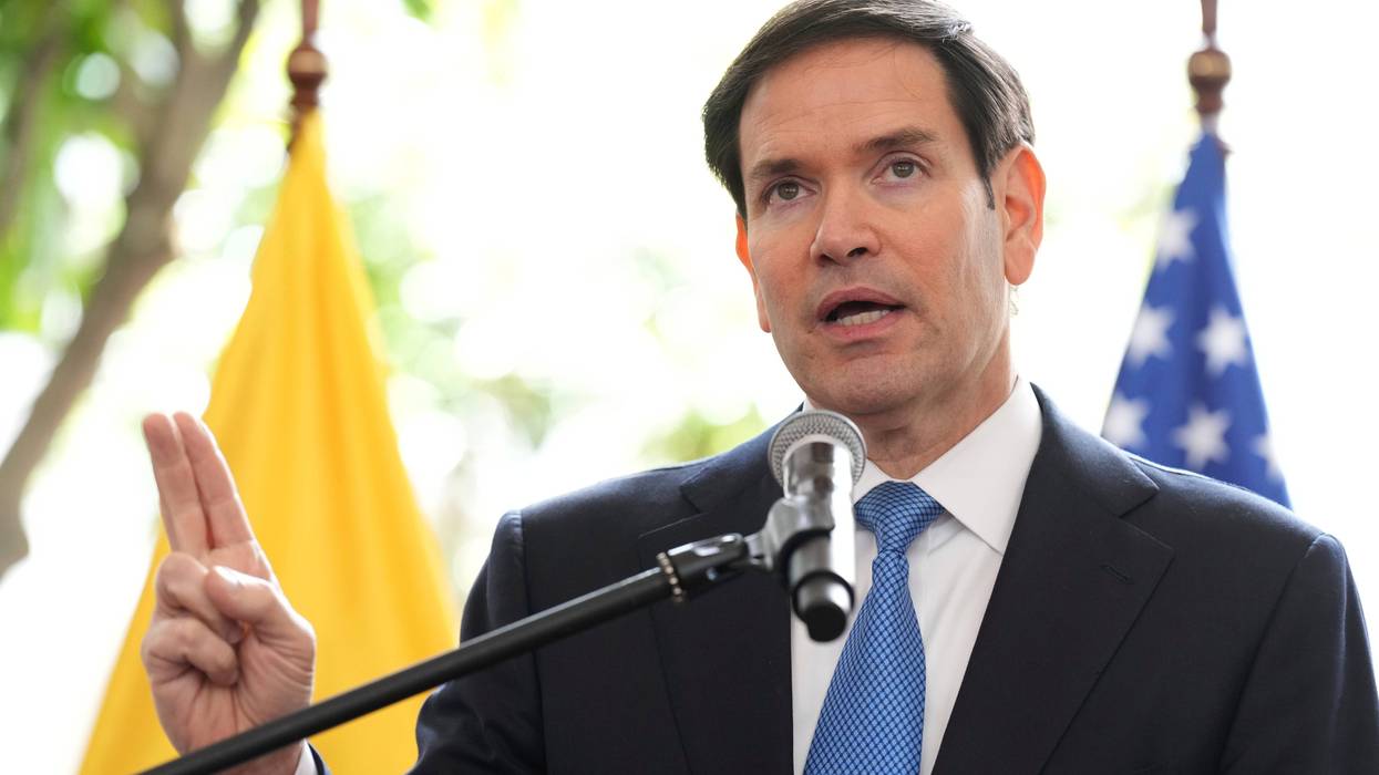 Secretary of State Marco Rubio speaks during a joint news conference with Ecuador's Foreign Minister Gabriela Sommerfeld at the Palacio de Carondelet, in Quito, Ecuador, Thursday, Sept. 4, 2025.