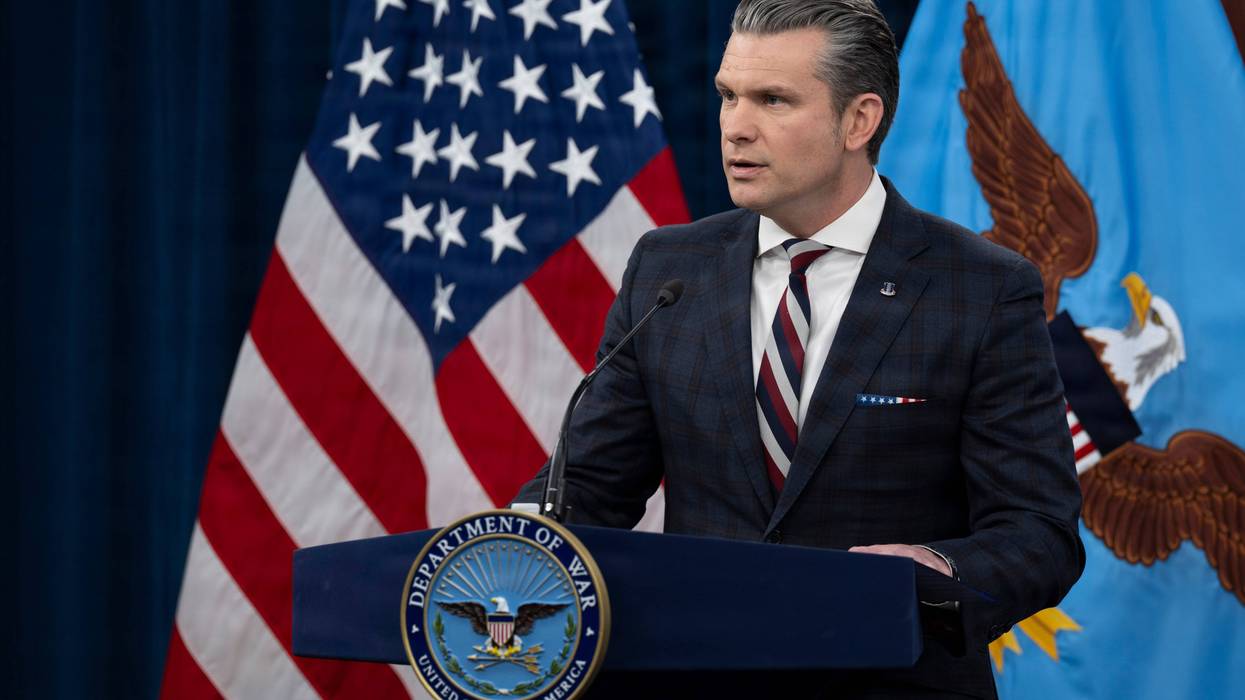 Secretary of War Pete Hegseth and Chairman of the Joint Chiefs of Staff U.S. Air Force Gen. Dan Caine conduct a press briefing on Operation Epic Fury at the Pentagon, Washington, D.C., March 4, 2026.