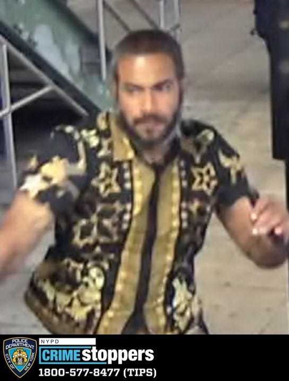 Security cameras captured an image of the attacker.