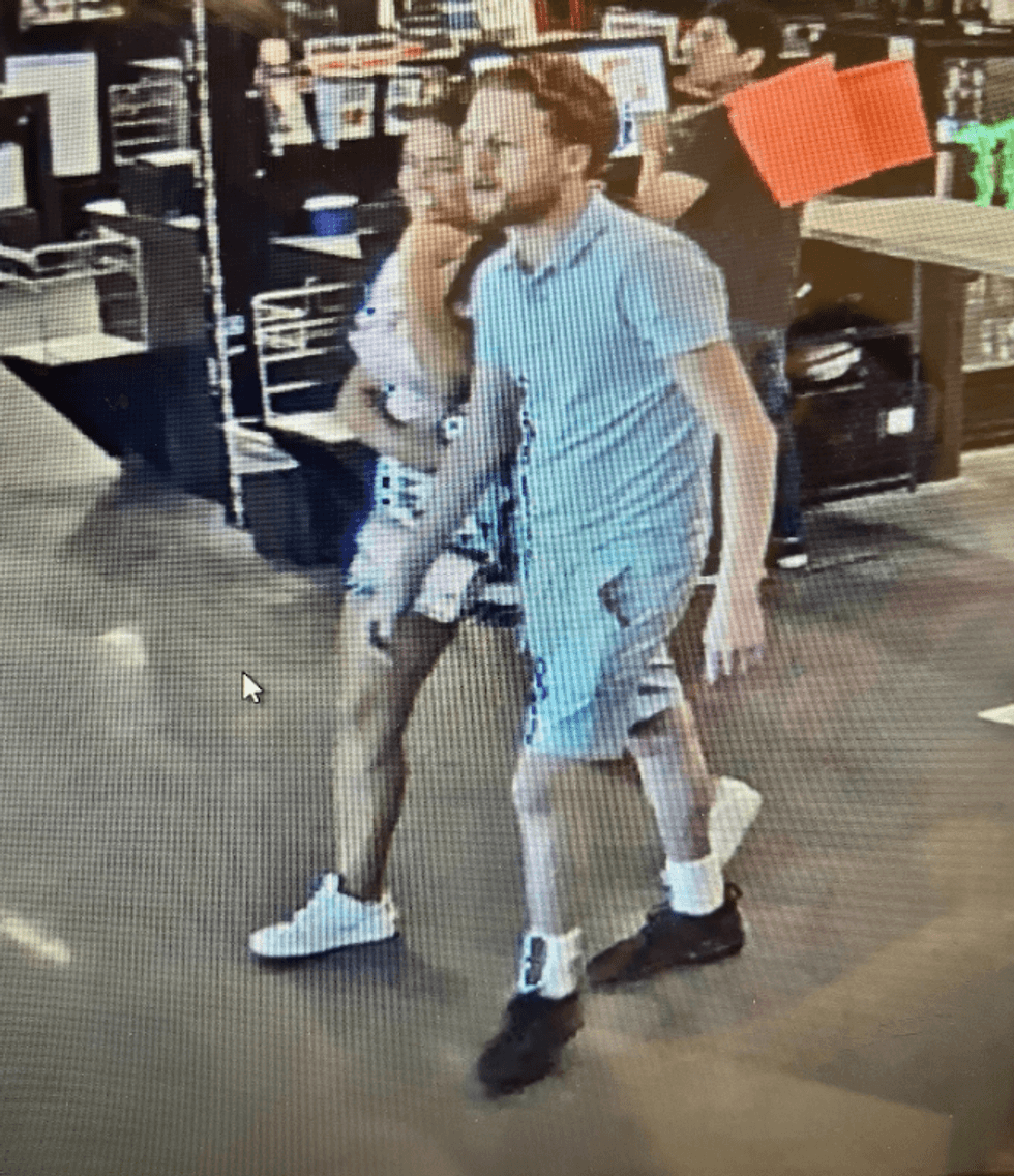 Security cameras captured images of the suspected couple.