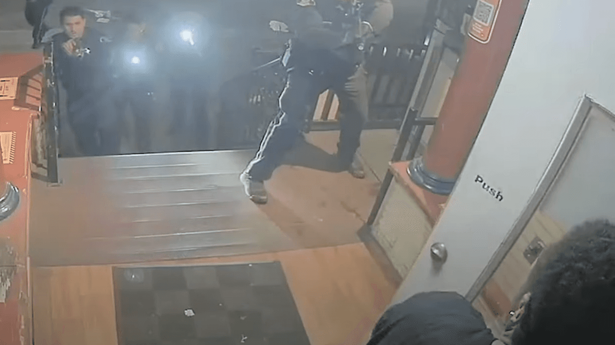 Security footage of an officer shooting K'aun Green at a downtown San Jose taqueria.